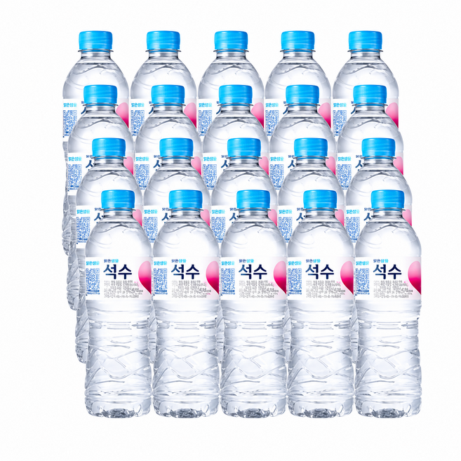 석수 500ml x 20개 라벨 먹는샘물 생수