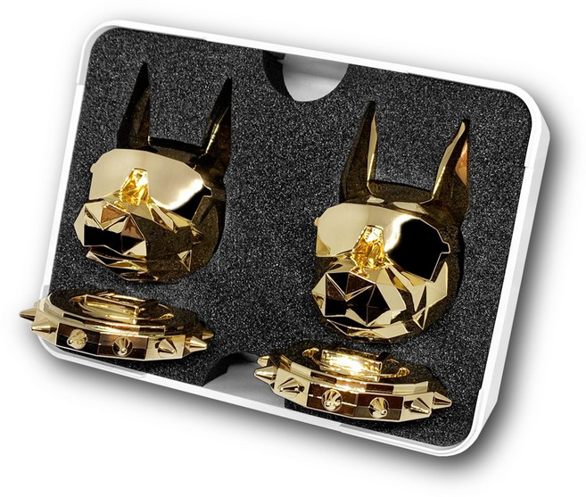 에어디 1+1 차량용 석고방향제, [도베르만 2세트], [24K골드], [블랙체리]