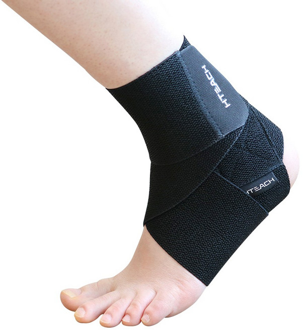 혁선생 의료용 발목보호대 신축성 발목 아대 Ankle H-03, Black, 1개