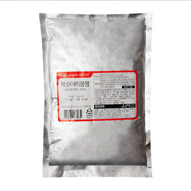 선인 복숭아 리플잼 1kg 아이스포장무료, 1개