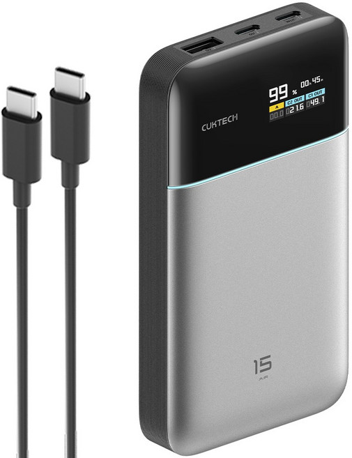 CUKTECH 酷科 15號 AIR 行動電源 15000mAh 100W MAX 2C1A, 鈦灰, 保固7天-PB150S