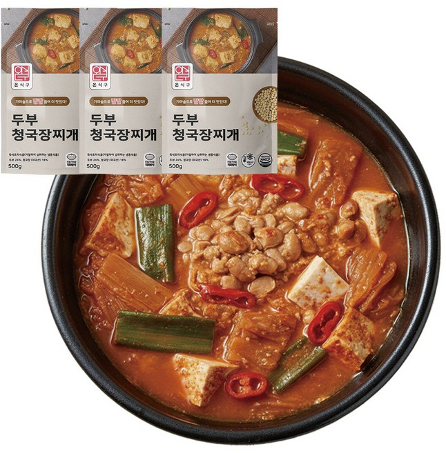 할머니 손맛 그대로 두부청국장찌개, 3개, 500g
