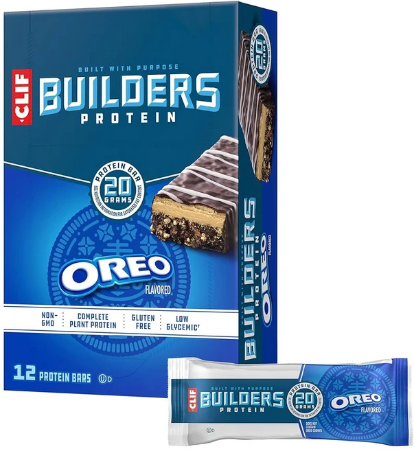 CLIF BUILDER'S 낱개 개별 포장 과자 클리프 빌더스 프로틴 바 오레오 맛 20g 식물성 단백질 글루텐 프리 비GMO 저혈당 지수 인공 감미료 무첨가 68g 12개입, Oreo, 816g, 1개 - 쿠팡