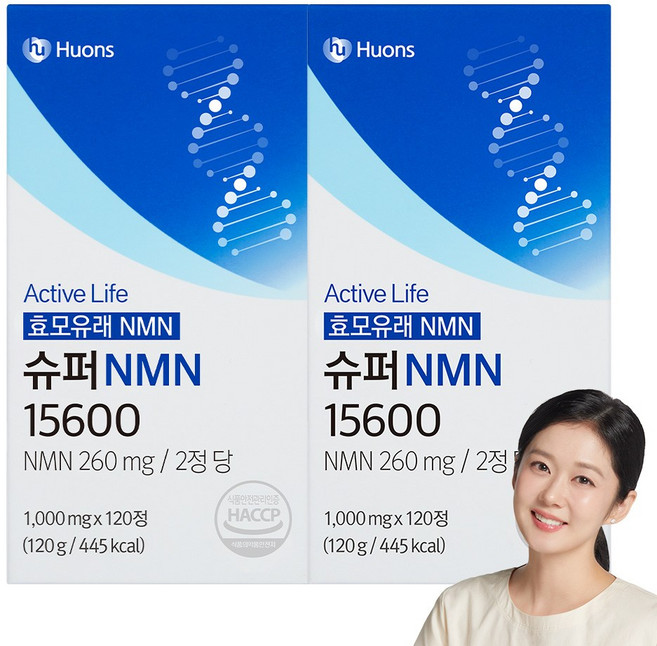 장나라 영양제 고함량 슈퍼 NMN 15600, 120정, 2개