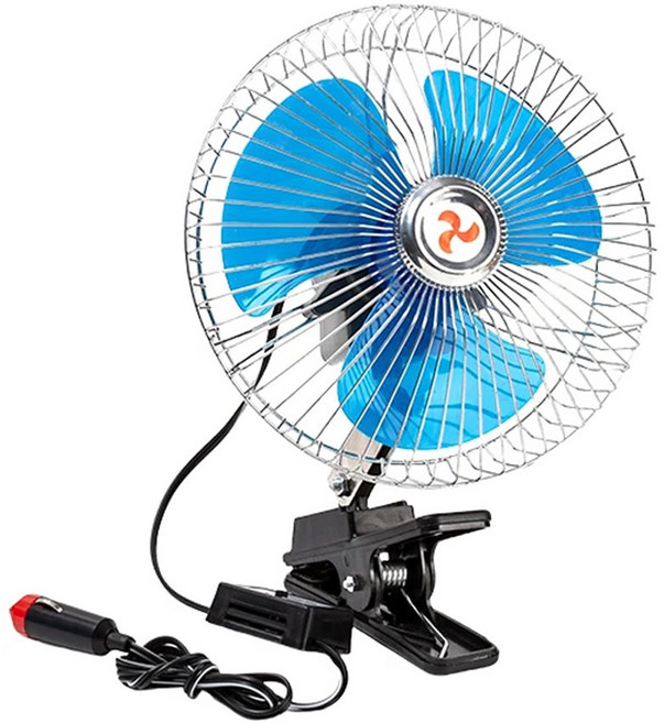 디제이디 차량용 선풍기 대형 집게 피스 겸용 카팬, 12V선풍기