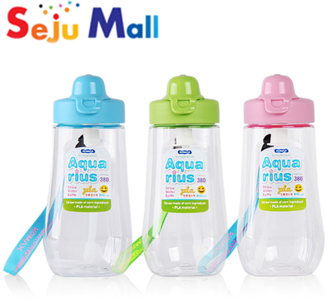 코멕스 7300 아쿠아리스 유아용물병 380ML-끈이있어요, 블루-203953번
