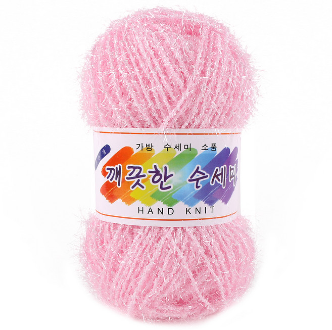 [니트박스 뜨개실] 깨끗한 수세미실, 511. 연핑크, 1개