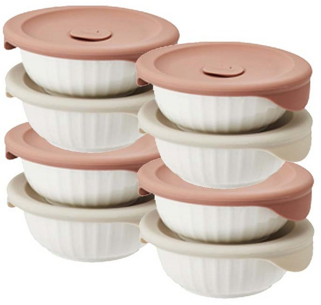 락앤락 바로한끼 도자기 밥용기 355ml 세트, 8개