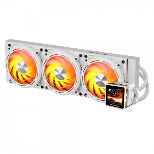 darkFlash EXPLORE DE360 ARGB (화이트) 수냉쿨러, 화이트, 1개
