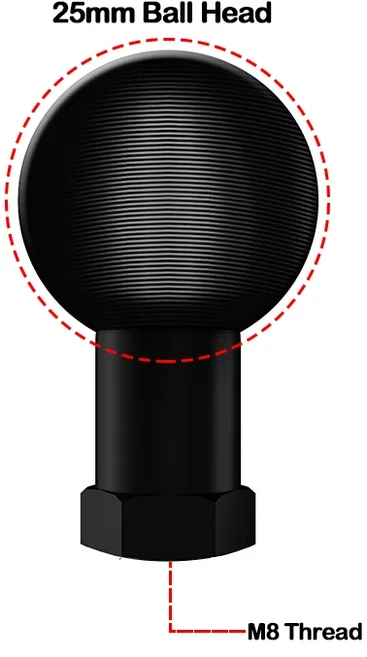 Gopro 10 Insta360 GO 3S 액션 카메라 폰 스탠드 GPS 홀더 브래킷 용 M8 나사 마운트에 인치/25mm 볼 헤드, 1개, 01 M8-25mm-Ballhead-1