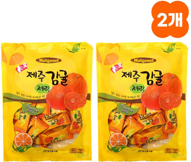 맛고을 제주감귤제리, 300g, 2개