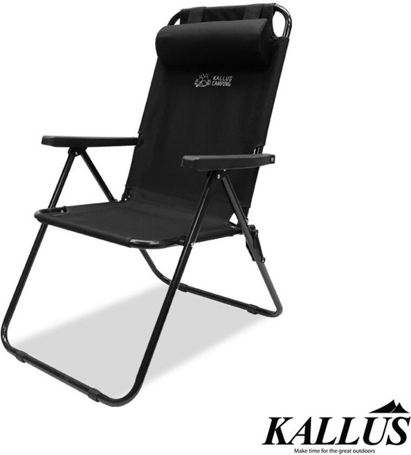 칼루스 4단 각도조절 릴렉스 체어 블랙 sie*0477UM, 1개