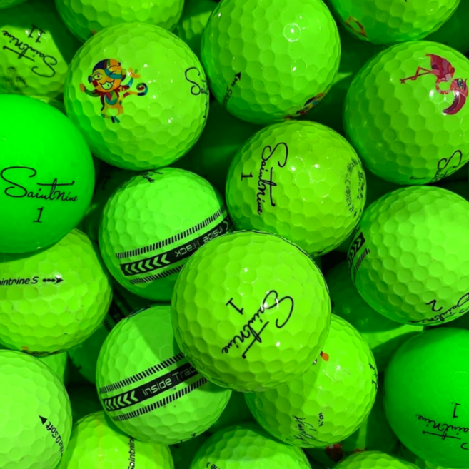 [세인트나인 컬러별 로스트볼] A+급 30개 프리미엄 로스트볼 최상급 골프공, 1개, 30개입, 그린