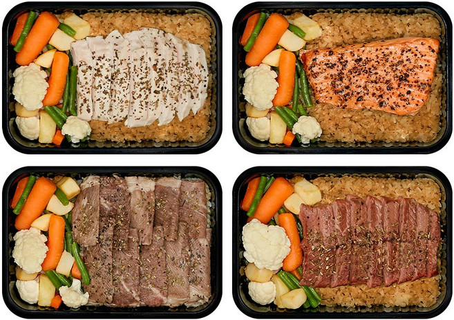 식스밀 연어포함 4키트 단백질 다이어트 식단 도시락 벌크업 냉동 고단백 직장인 간편 배달, 345g, 12개