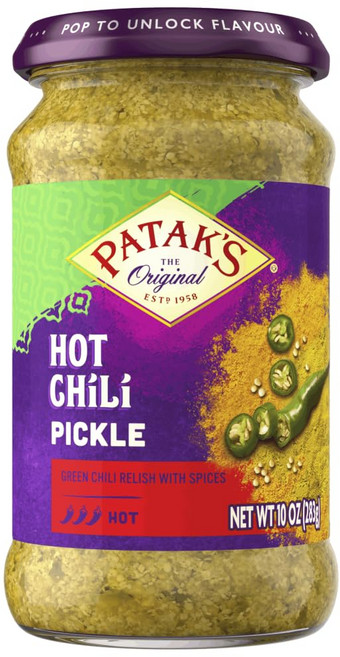 파탁스 핫 칠리 피클 (283g) - 6개 팩 Patak's Hot Chilli Pickle (283g) - Pack of 6, 1개