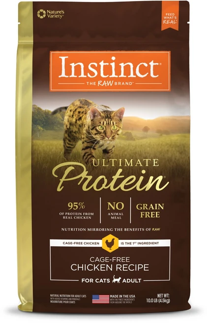인스팅트 어덜트 캣 얼티밋 프로틴 키블 건식사료, 닭, 4.5kg, 1개 - 쿠팡