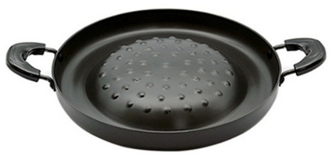 백종원 전골 불고기판 경질(블랙) 330mm, 지름330mm