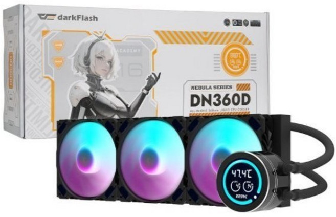 다크플래쉬 NEBULA DN-360D ARGB 블랙, 1개, BLACK