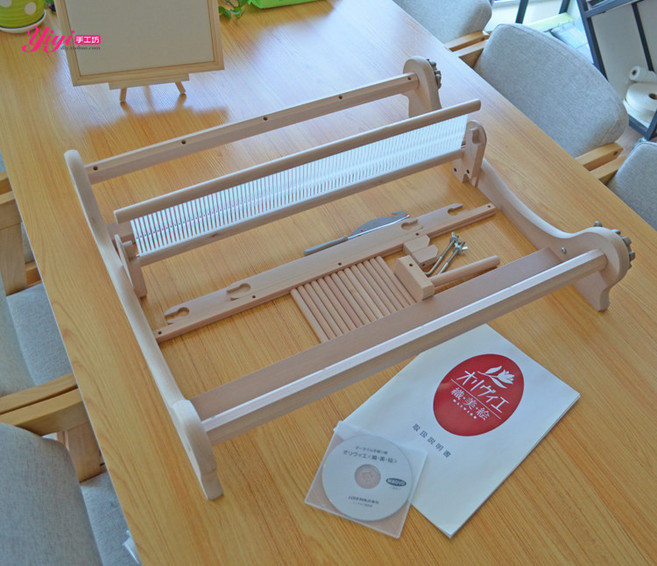 원목 수동 직조기 DIY 위빙틀 미니 탁상용 공예 직물기 직조틀 핸드위빙, 1개, C_40CM 30깃털 밀도 보드