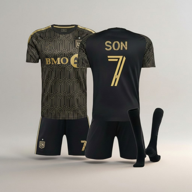 26-27 LAFC 축구 유니폼 손흥민 블랙 홈팀 성인 아동 주니어 인증 상하의 스타킹세트