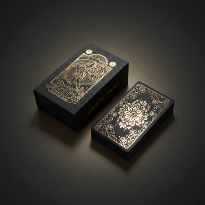 iKlim 다크골드타로카드 카드보관파우치 한글설명서 유니버셜웨이트 타로카드, 1개