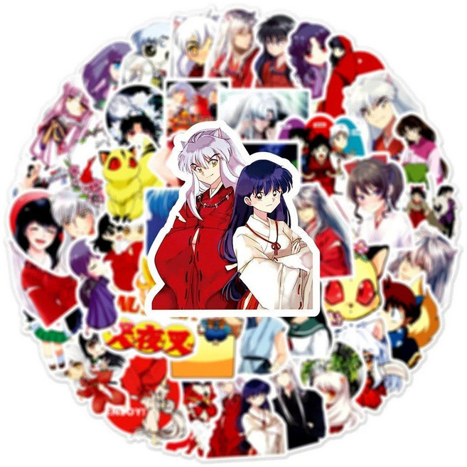 이누야샤 금강 가영 산고 셋쇼마루 캐릭터 스티커 50개 세트