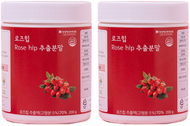 로즈힙 추출 분말 가루, 2개, 200g