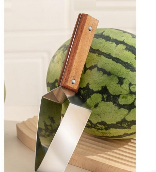 과일 슬라이서 스테인리스 강 삼각형 수박 절단기 샐러드 멜론 큐브 커터 주방 공구, 01 CHINA, 1개