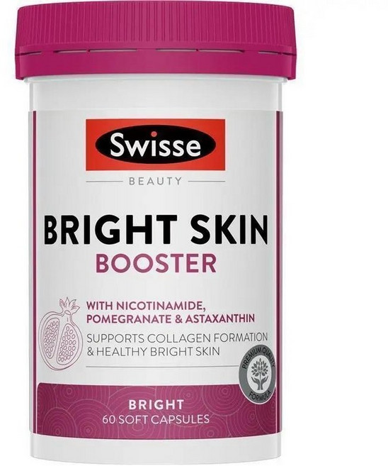 호주 스위스 Swisse Beauty Bright Skin Capsules 뷰티 브라이트 스킨 캡슐, 2개, 60정
