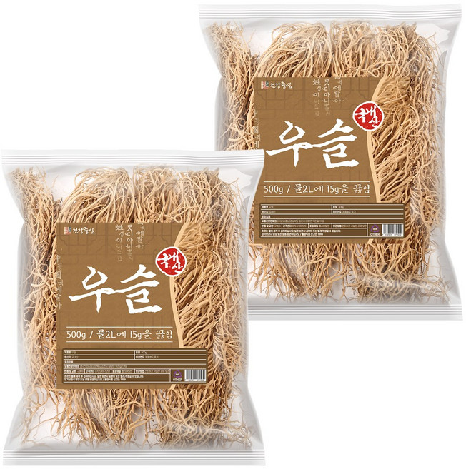 건강중심 국산 우슬 뿌리 건조 통우슬, 2개, 500g