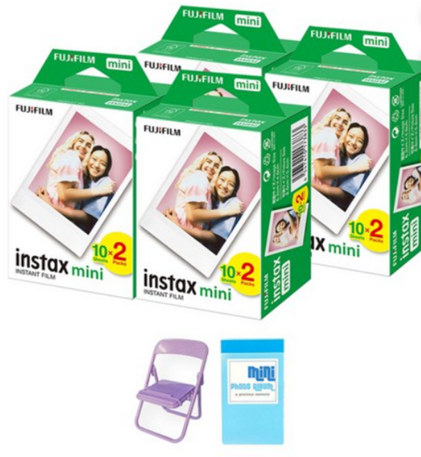 인스탁스 즉석 미니필름 80p + 포토체어 색상랜덤발송 + GL앨범, 미니필름80매, 1개