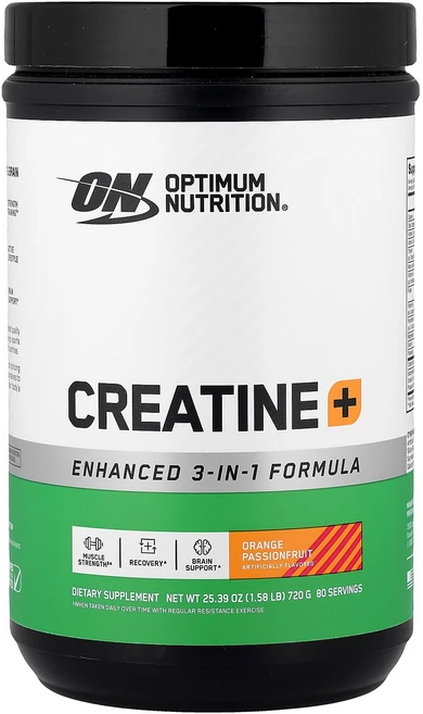 Optimum Nutrition 옵티멈뉴트리션 크레아틴 오렌지 패션프루트 158 lb 720 g 파우더 운동, 720g, 1개 - 쿠팡