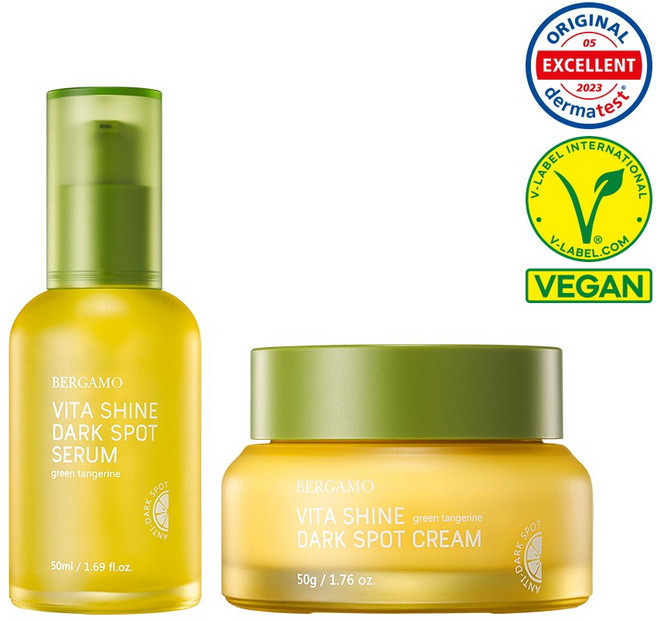 베르가모 청귤 비타샤인 잡티 세럼 50ml + 크림 50g 2종 세트, 베르가모 청귤 비타 샤인 잡티 세럼 50ml + 크림, 1개