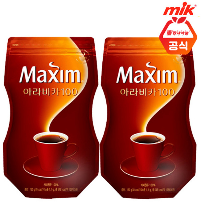 맥심 아라비카 리필 150g x 2개+사은품랜덤(id당1개), 2개, 1개입