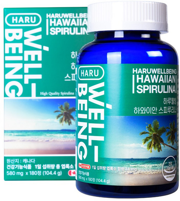 하루웰빙 하와이안 스피루리나 580 mg X 180정 1개