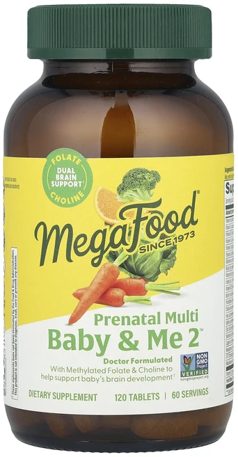 MegaFood Baby & Me 2™ 프리네이탈 멀티 120정, MegaFoodBabyMe2프리네이탈멀티120정, 1개 - 쿠팡