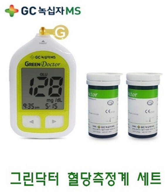 녹십자MS 그린닥터 혈당측정기+시험지300매+채혈침310개+알콜솜300매 당뇨소모성재료등록업체, 6개, 혈당시험지