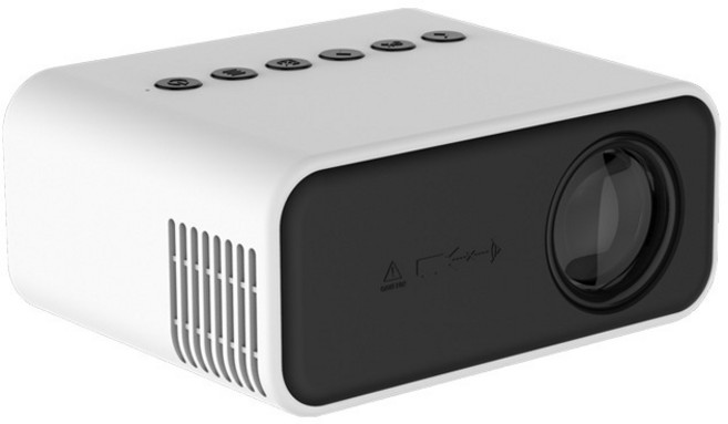 YT500 迷你便攜投影機 支援有線無線同屏, 白色,【無線+有線同屏】投影機本身