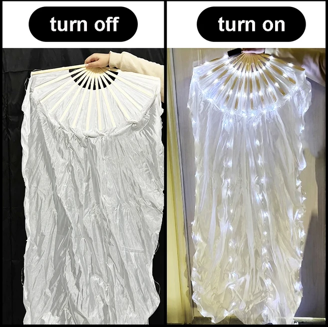 미터 밸리 댄스 실크 부채 팬 베일 예배 칭찬 무대 공연, right hand, 색상: 6. 01 / 크기: B. right hand