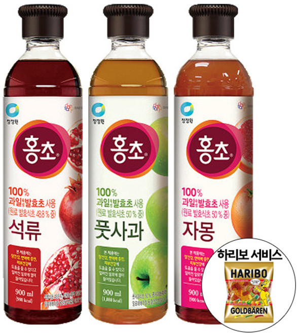 홍초 석류+풋사과+자몽 + 하리보 골드베렌 10.8g 증정 흑초 식초 미초 감식초 탄산수 쁘띠첼, 홍초 석류+풋사과+자몽+하리보10.8g증정, 1세트