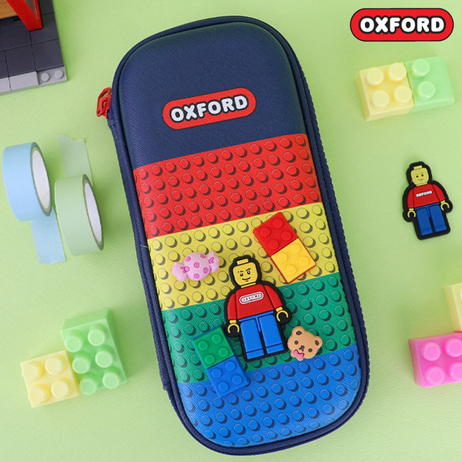옥스포드 EVA 멀티 파우치 남학생 필통, 네이비, 1개