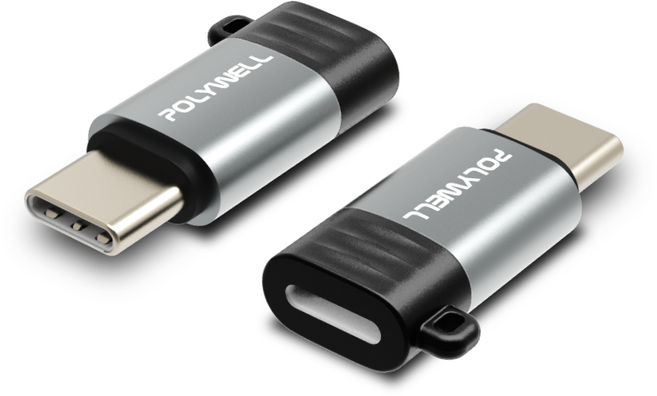 POLYWELL 寶利威爾 Type-C To Lightning母 蘋果充電線轉接器 可充電 可傳輸, 詳見包裝, 1個, 3cm, 27W (附掛繩)