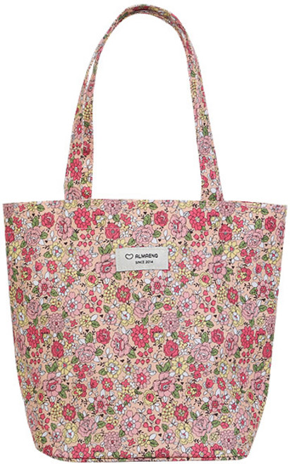 알맹 물빠지는 목욕가방 수영가방 스파백 AMCMB03, 핑크플라워 AMMB03