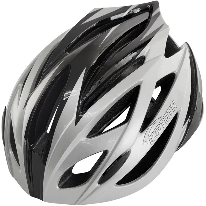 스위스마운틴 자전거 라이딩 헬멧 + 파우치 세트, 실버블랙