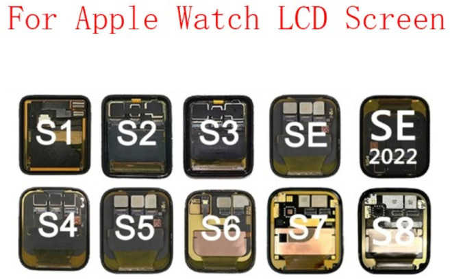 LCD 디스플레이 스크린 디지타이저 어셈블리 애플 워치 시리즈 1 2 3 4 5 6 7 8 SE SE2 38mm 42m, 01 Series-1-42mm