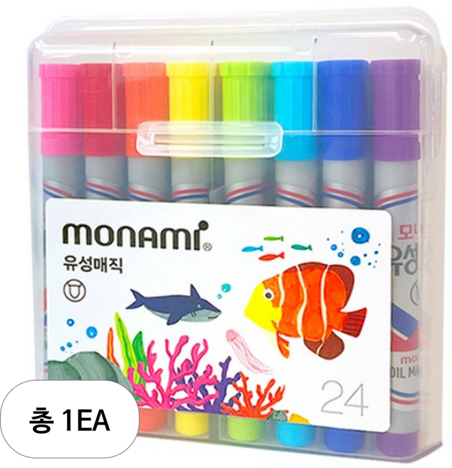 모나미 유성 매직세트, 혼합색상, 1개