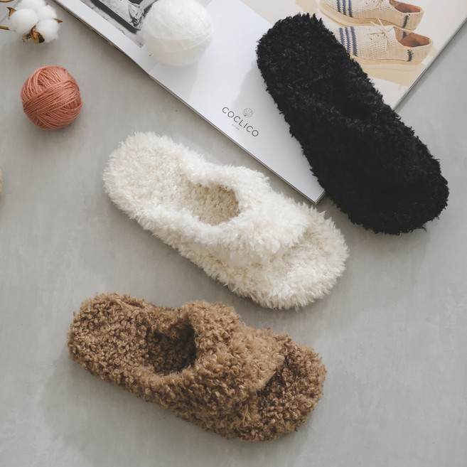 ANK 8820 부글 에체넬 크로스 털슬리퍼 방한슬리퍼 패션방한화