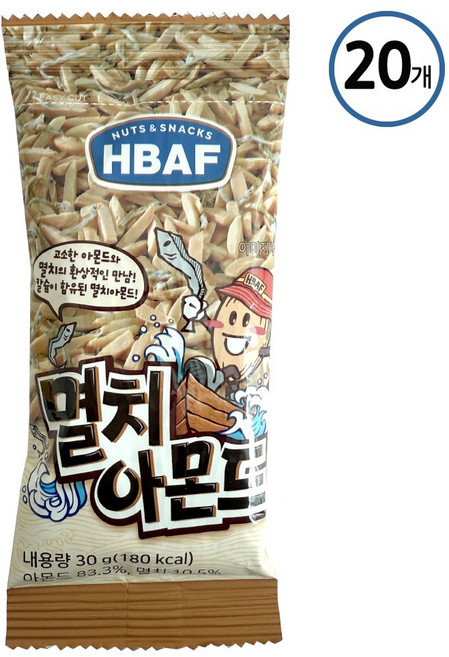 바프 멸치아몬드, 30g, 20개