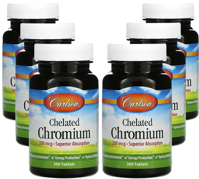 칼슨 킬레이트 크롬 200 mcg 300 정, 6개, 300정 - 쿠팡