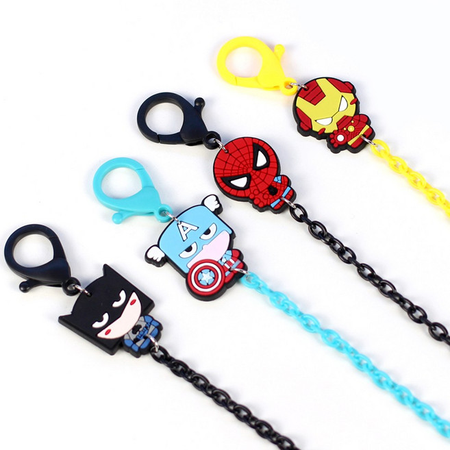ML 아동용 히어로 마스크 체인 목걸이 줄 4종 세트